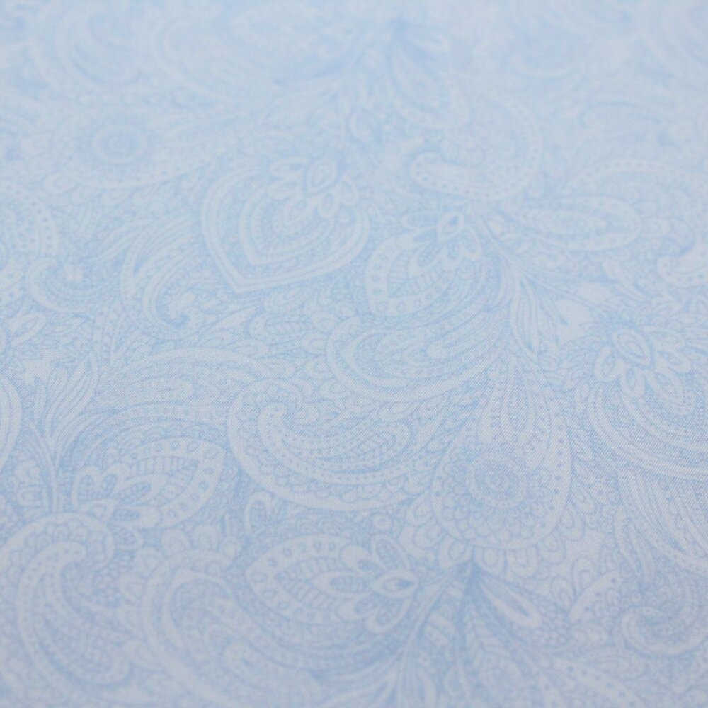 Society Of Threads Mens XL Slim Fit Stretch Blue Paisley Dress Shirt - Picture 10 of 14